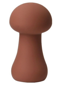 Коричневый перезаряжаемый клиторальный стимулятор-грибочек Mushroom фото в интим магазине Love Boat