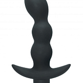Серый анальный вибромассажёр Naughty - 14,5 см.