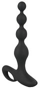 Черная анальная цепочка с вибрацией Rechargeable Anal Beads - 20 см. фото в интим магазине Love Boat
