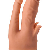 Двойной анально-вагинальный гелевый вибратор - 20 см.