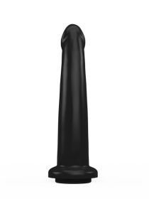 Черный анальный фаллоимитатор с зауженным кончиком - 20 см.
