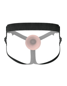 Телесный пустотелый фаллопротез 9’’ Hollow Silicone Strap-On - 24,1 см.