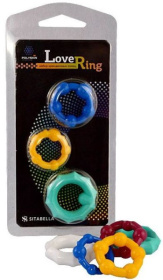Набор из 3 цветных эрекционных колец Love Ring фото в интим магазине Love Boat
