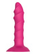 Розовый ребристый анальный фаллоимитатор Twisted Plug With Suction Cup - 17 см. 