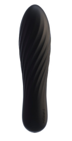 Черная вибропуля Tulip - 10,6 см. фото в интим магазине Love Boat