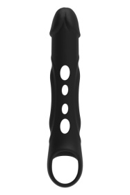 Черная насадка-удлинитель Vibrating Extender With Remote с вибрацией