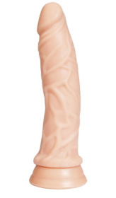 Реалистичный телесный фаллоимитатор A-toys с присоской - 19 см. фото в интим магазине Love Boat
