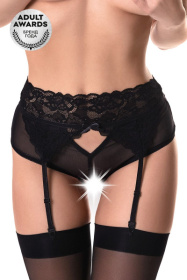 Эротические кружевные трусики-пояс c высокой посадкой Iveta фото в интим магазине Love Boat