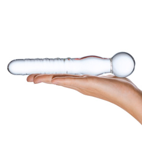 Стеклянный спиральный жезл Joystick - 20 см.