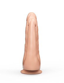 Двойной фаллоимитатор на присоске из геля - 16,5 см.