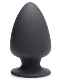 Черная мягкая анальная пробка Squeezable Medium Anal Plug - 11 см. фото в интим магазине Love Boat