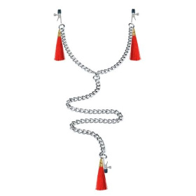 
Зажимы на соски и клитор с игривыми красными кисточками Nipple Clit Tassel Clamp With Chain фото в интим магазине Love Boat