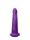 Фиолетовая гладкая изогнутая насадка-плаг - 17 см.