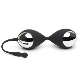 Черно-серебристые вагинальные шарики Inner Goddess Kegel Toner Balls фото в интим магазине Love Boat