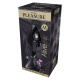 Серебристая анальная втулка Mini Metal Butt Plug Size M с розовым кристаллом