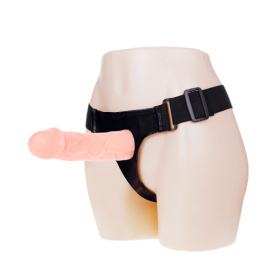 Телесный фаллоимитатор на трусиках Jessica Strap-On - 15,5 см.