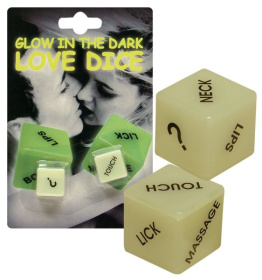Кубики для любовных игр Glow-in-the-dark с надписями на английском фото в интим магазине Love Boat