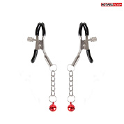 
Серебристые зажимы на соски с шариками на цепочках фото в интим магазине Love Boat