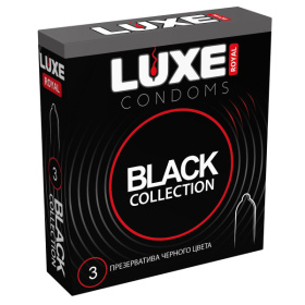 Черные презервативы LUXE Royal Black Collection - 3 шт. фото в интим магазине Love Boat