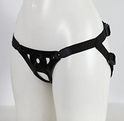 Черный пояс унисекс с коннектором фото в интим магазине Love Boat