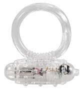 Прозрачное эрекционное виброкольцо Vibro Ring Clear фото в интим магазине Love Boat