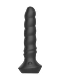 Черный перезаряжаемый мультискоростной вибратор №02 Undulating vibrator - 19 см. фото в интим магазине Love Boat