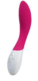 Вибромассажер Mona 2 ярко-розового цвета - 20 см. фото в секс шопе Love Boat