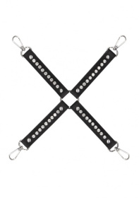 
Черный крестообразный фиксатор Diamond Studded Hogtie фото в интим магазине Love Boat