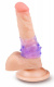 Фиолетовая рельефная насадка на пенис - 5 см.