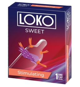 Стимулирующая насадка на пенис LOKO SWEET с возбуждающим эффектом фото в интим магазине Love Boat