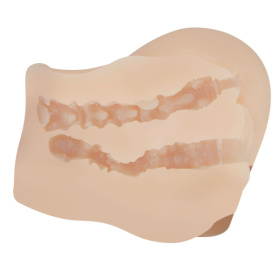 Телесный мастурбатор-полуторс Mila с вибрацией