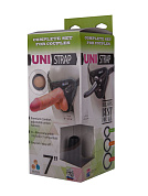 Страпон-унисекс с двумя насадками UNI strap 7  Harness - 19 и 12 см. фото в интим магазине Love Boat