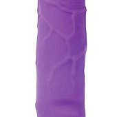 Фиолетовый реалистичный фаллоимитатор на присоске - 12 см.