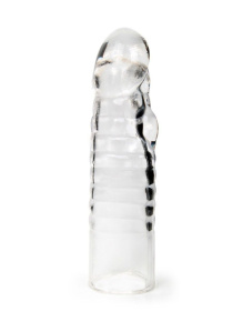 Прозрачная закрытая насадка на член - 15 см. фото в интим магазине Love Boat