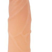 Насадка на пенис с кольцом для мошонки - 17,4 см.