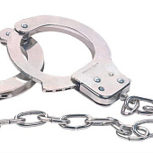 Наручники из металла с длинной цепочкой CHROME HANDCUFFS METAL HANDCUFFS W. KEY