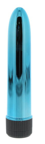 Голубой гладкий вибромассажёр KRYPTON STIX 5 MASSAGER M/S BLUE - 12,7 см. фото в секс шопе Love Boat