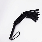
Черный кожаный флоггер - 45 см. фото в интим магазине Love Boat