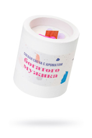 Ароматическая свеча «Богатый мужик» фото в интим магазине Love Boat