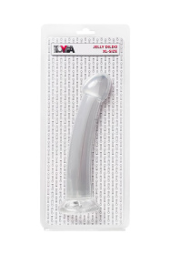 Прозрачный нереалистичный фаллоимитатор Jelly Dildo XL - 22 см.