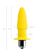 Желтая ребристая анальная вибровтулка - 11 см.