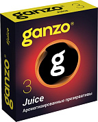 Ароматизированные презервативы Ganzo Juice - 3 шт. фото в интим магазине Love Boat