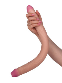 Двусторонний фаллоимитатор из неоскин - 49 см.