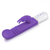 Фиолетовый массажер для G-точки Slim Shaft thrusting G-spot Rabbit - 23 см. фото в секс шопе Love Boat