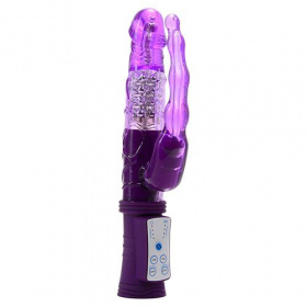 Фиолетовый анально-вагинальный вибратор MAGIC TALES MAGIC SPHERES RABBIT - 21,5 см. фото в интим магазине Love Boat