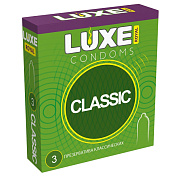 Гладкие презервативы LUXE Royal Classic - 3 шт. фото в интим магазине Love Boat
