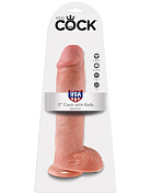Реалистичный фаллоимитатор на присоске 11 Cock with Balls - 28 см. фото в интим магазине Love Boat