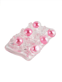 Прозрачная сквозная насадка на пенис с цветными шариками