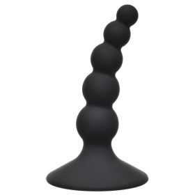 Чёрная анальная пробка Ribbed Plug Black - 10,5 см. фото в интим магазине Love Boat