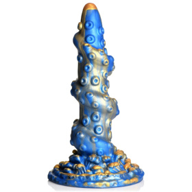 Голубой фантазийный фаллоимитатор Lord Kraken Tentacled Silicone Dildo - 21 см. фото в интим магазине Love Boat